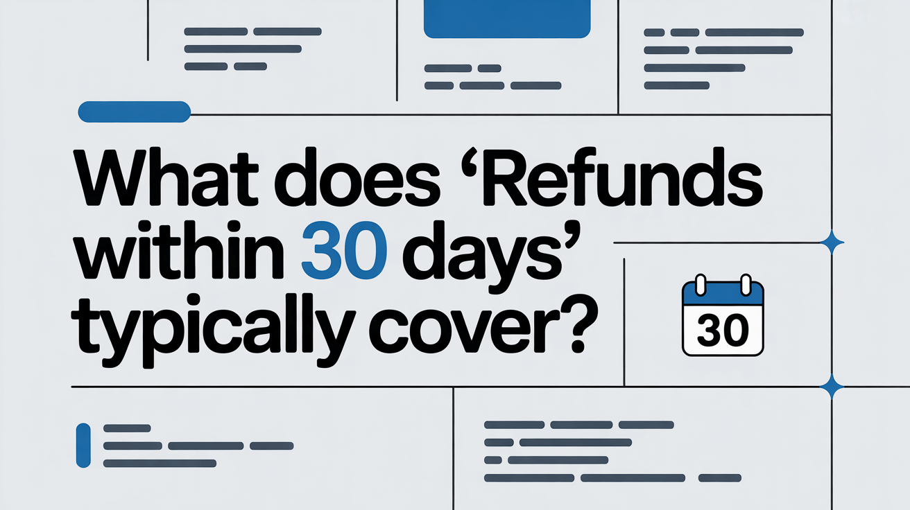 What Does “Refunds Within 30 Days” Typically Cover?