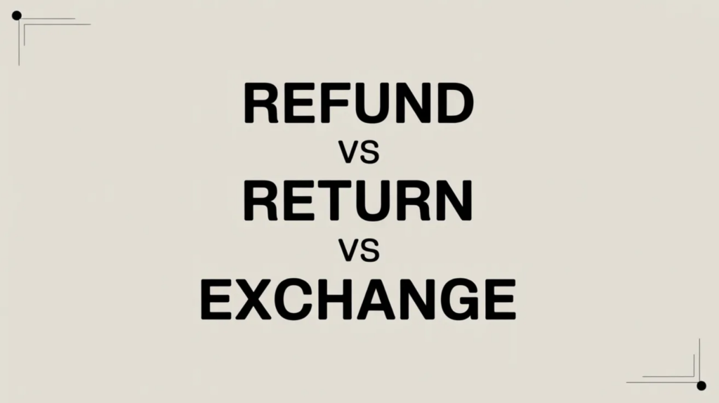 Refund vs Return vs Exchange - What’s the Difference?
