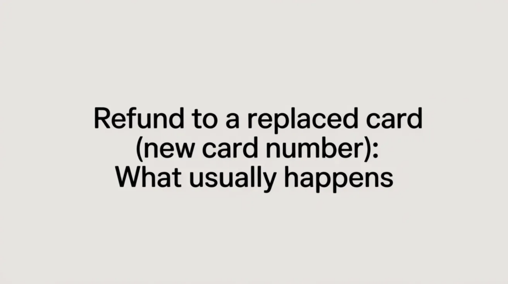 Refund to a Replaced Card (New Card Number): What Usually Happens